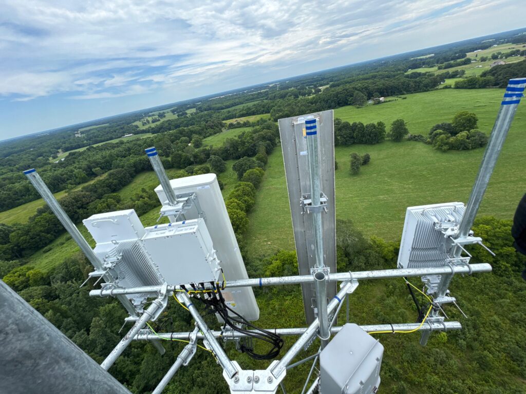 New Ericsson antenna panel installed on the Verizon tower after the swap