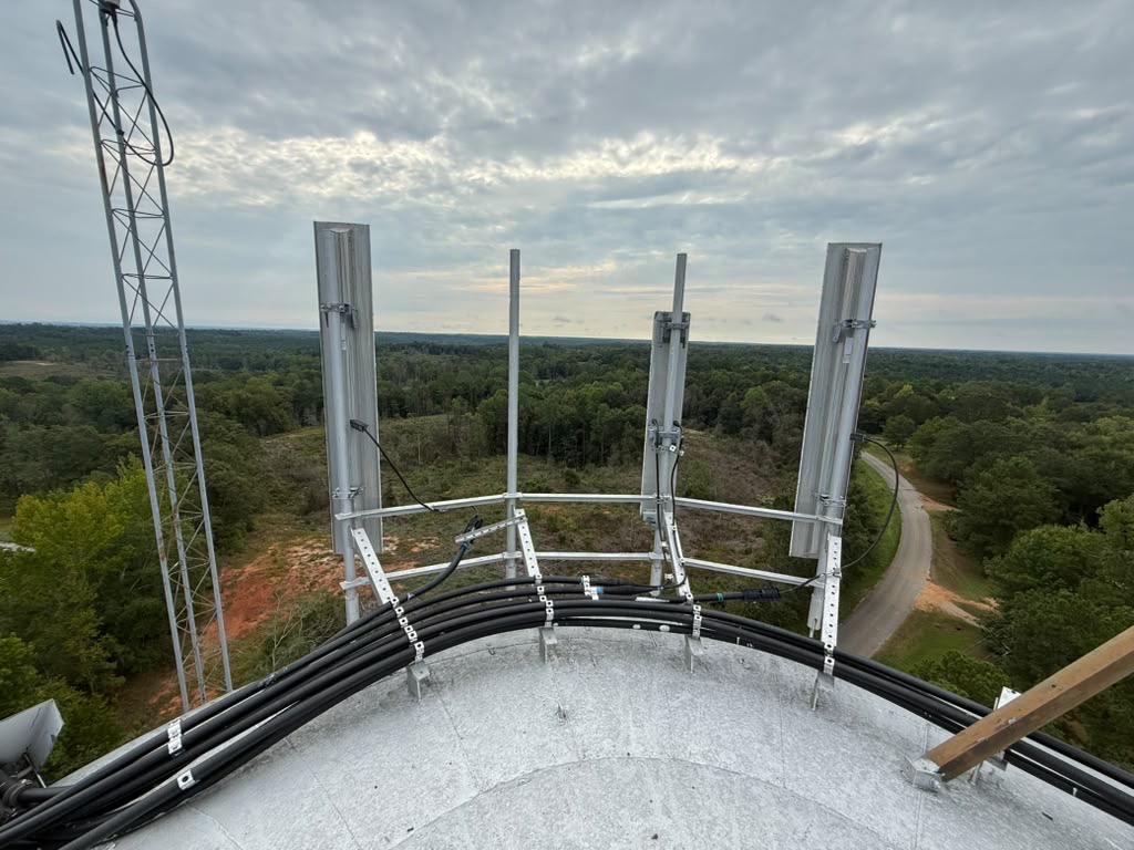 View from the Verizon tower before the equipment swap