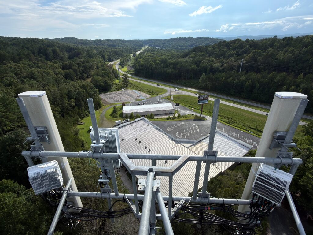 New Ericsson equipment installed on the Verizon tower after the swap